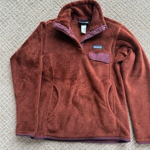 Patagonia Rust Brown Fleece Pullover